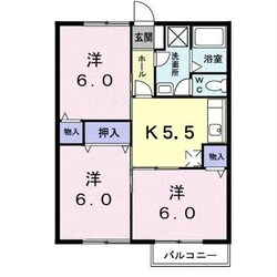 エール西垣生の物件間取画像